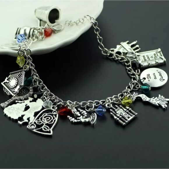 Disney Vintage Belle Beauty and the Beast  Charms Bracelet - Picture 6 of 6